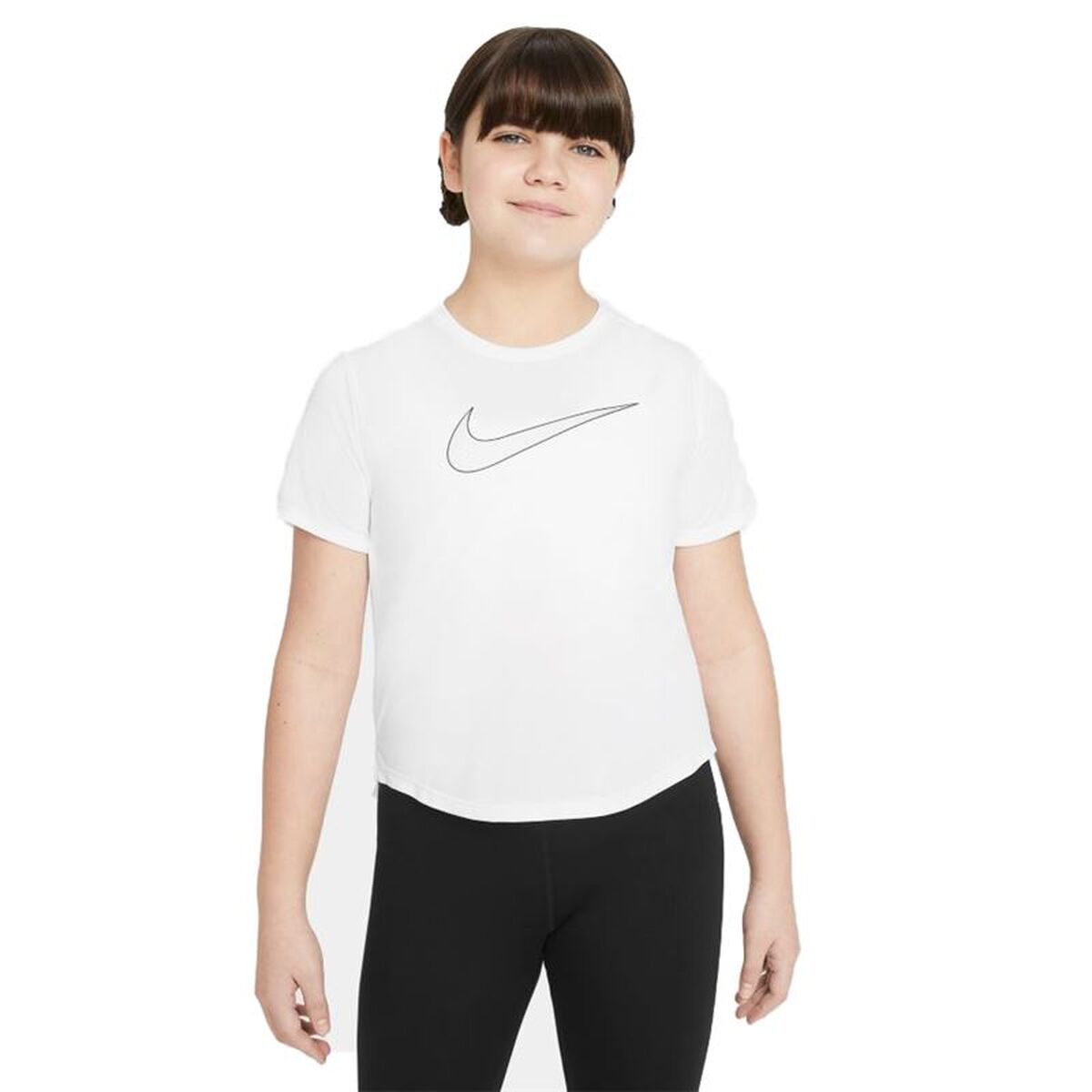 Camisola de Manga Curta Infantil Nike DD7639-100 Branco