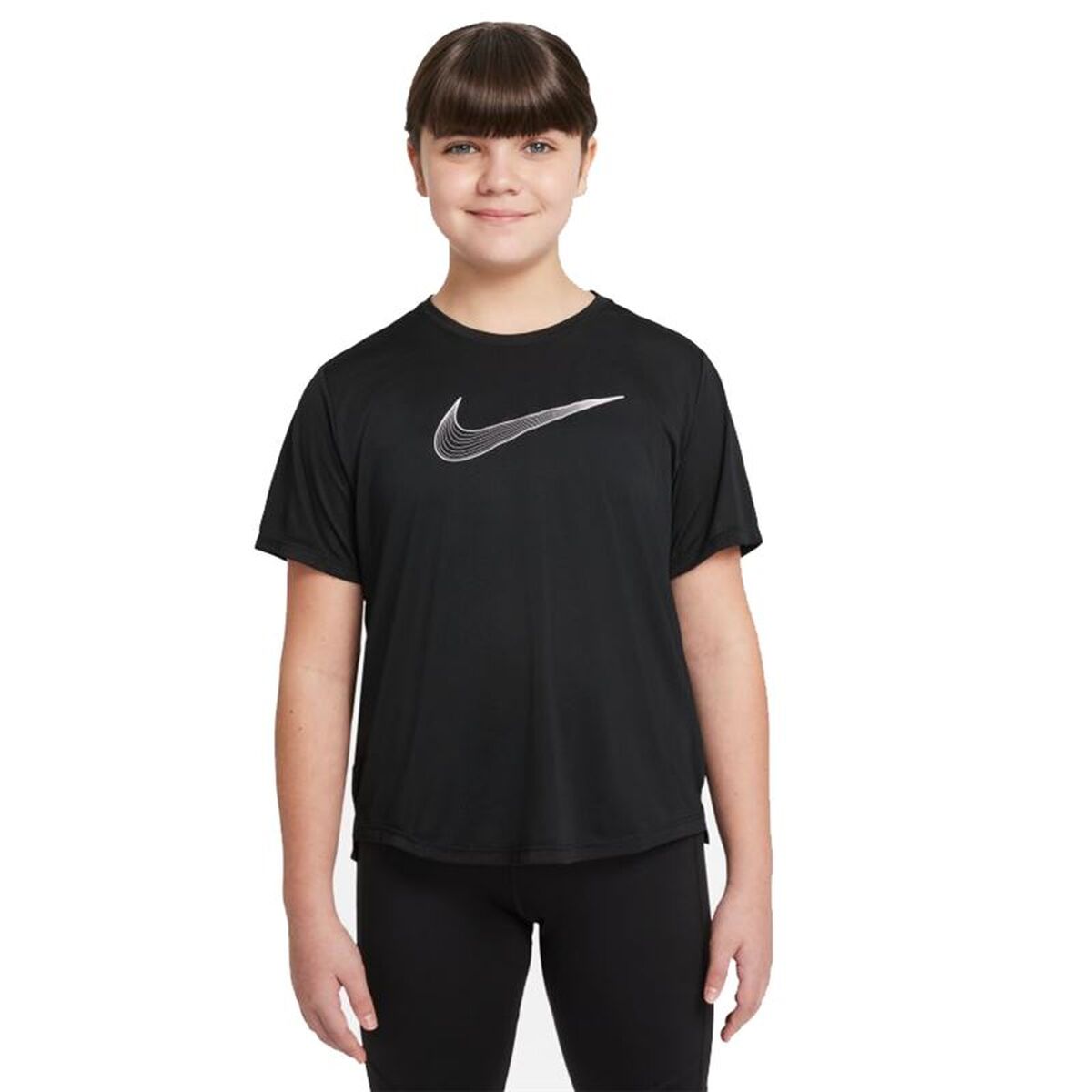 Camisola de Manga Curta Infantil Nike DD7639-010 Preto
