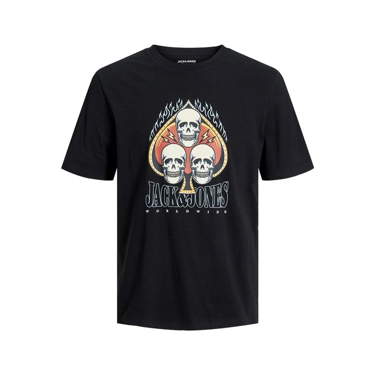 Camisola de Manga Curta Infantil Jack & Jones 12253965-C-N10 Preto