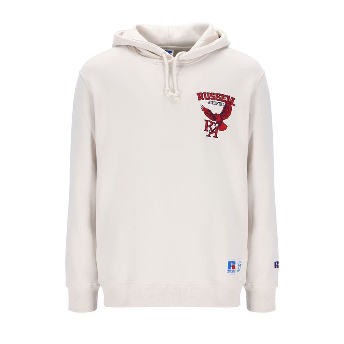 Polar com Capuz Homem Russell Athletic Hoody Barry Branco