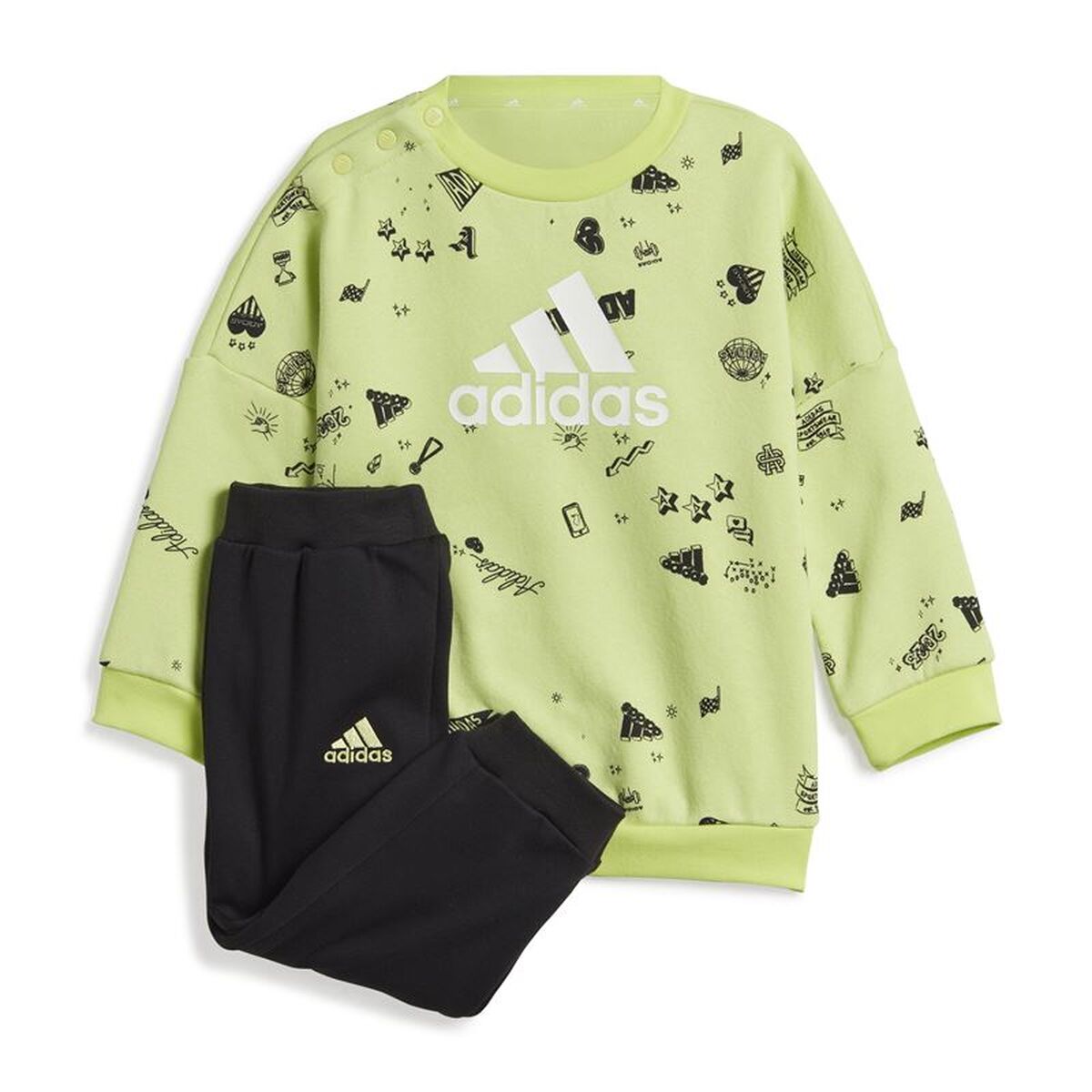 Conjunto de Desporto para Bebé Adidas Bluv Q3 Cset Verde Claro