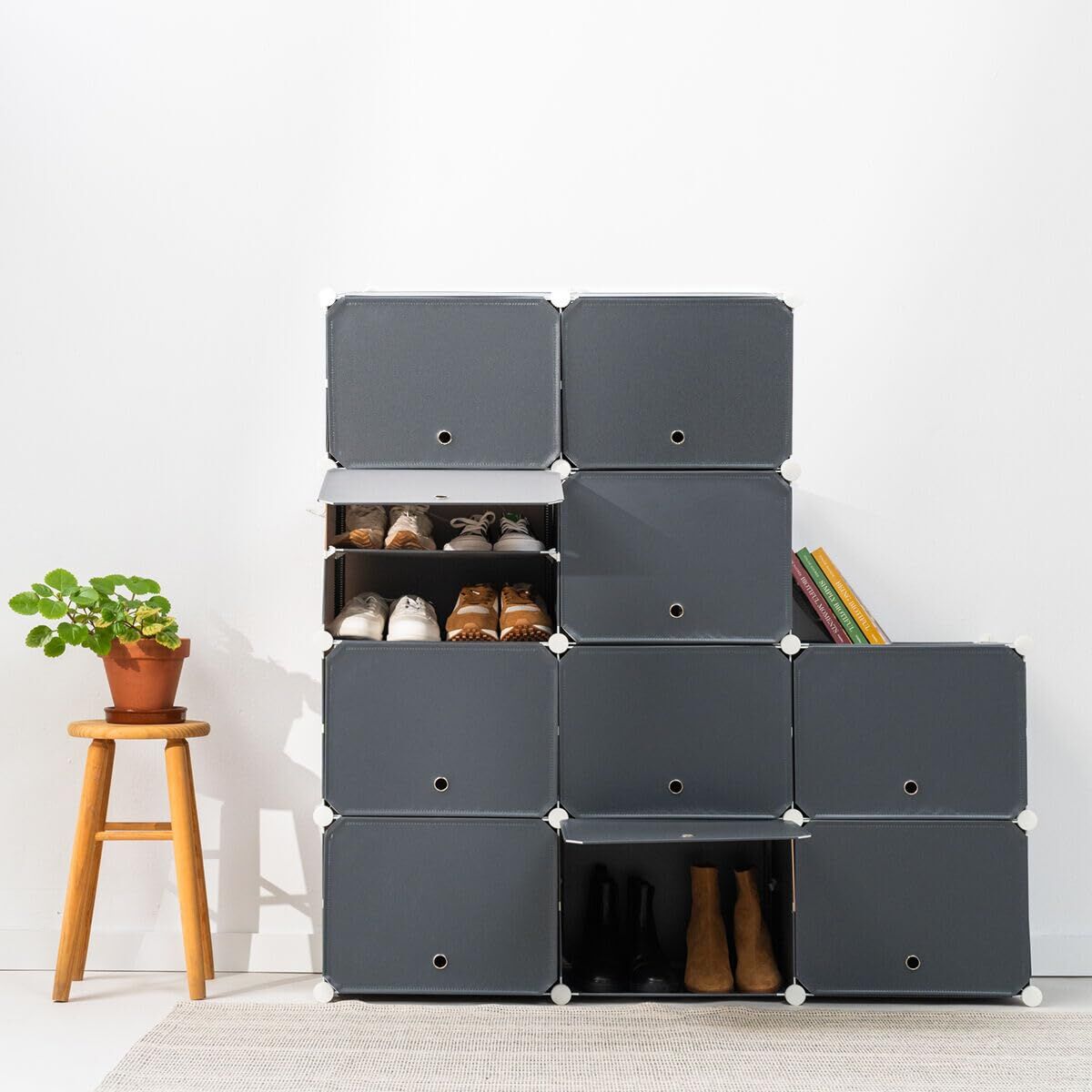 Sapateira Modular Portátil InnovaGoods Cinzento Madeira Plástico (Recondicionado A)