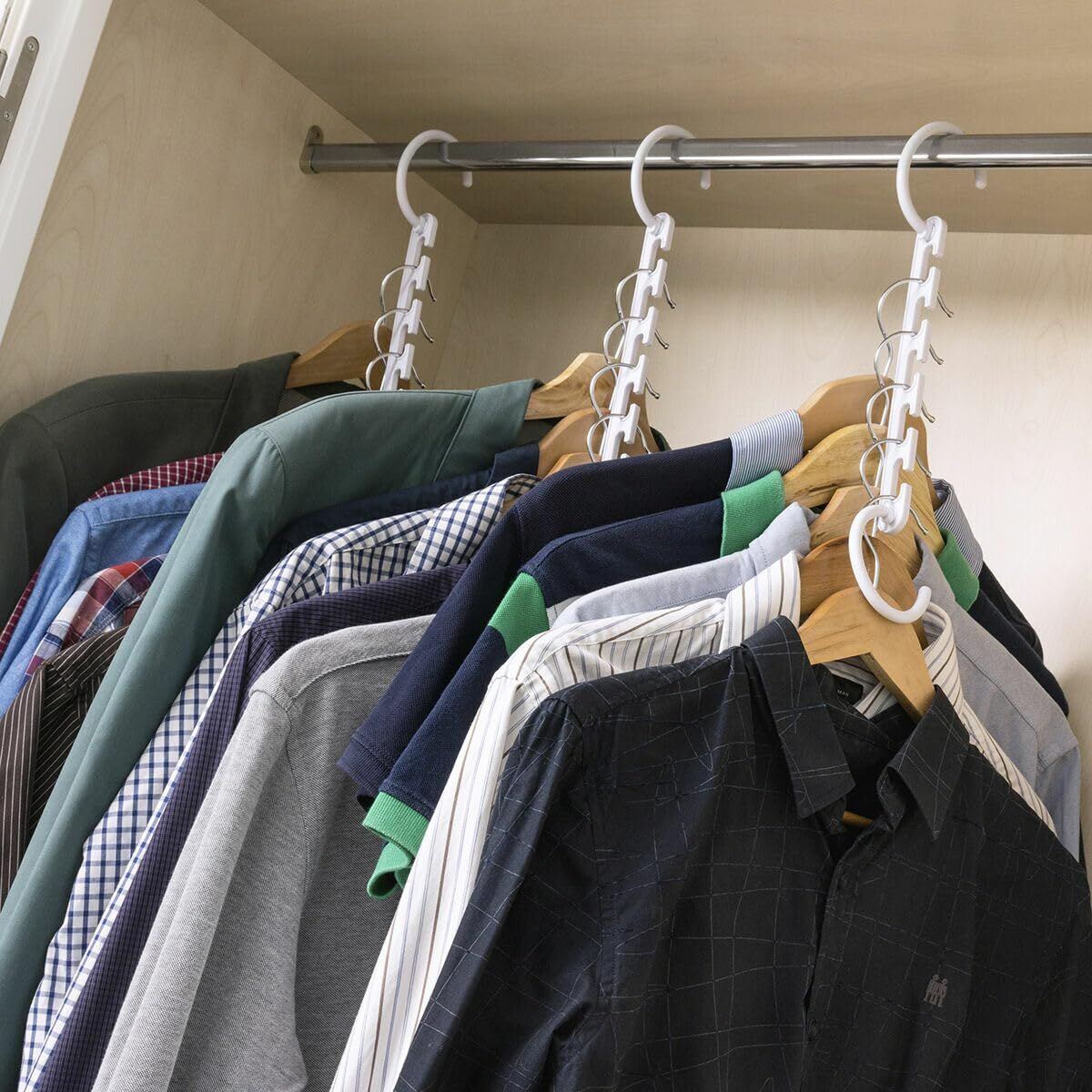 Organizador de Cabides para 40 Peças de Roupa Plusrobe InnovaGoods IG116806 Branco Plástico 24 Peças (Recondicionado A)