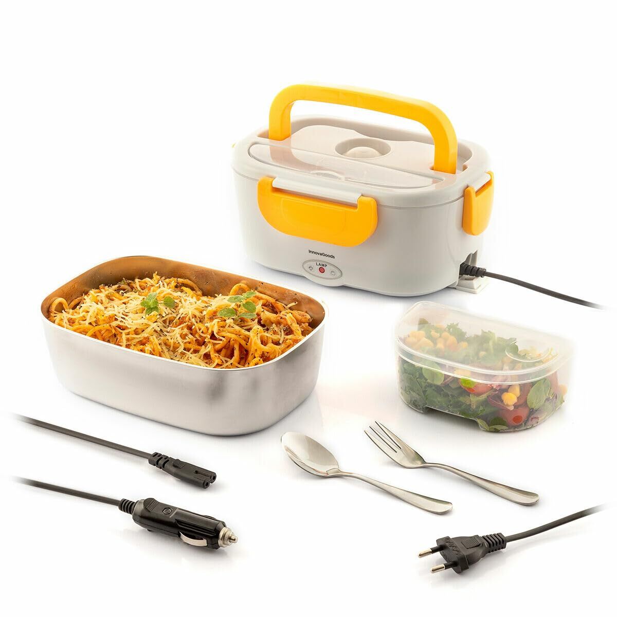 Lancheira elétrica para escritório e automóvel InnovaGoods Cinzento Plástico 1,5 L (Recondicionado B)