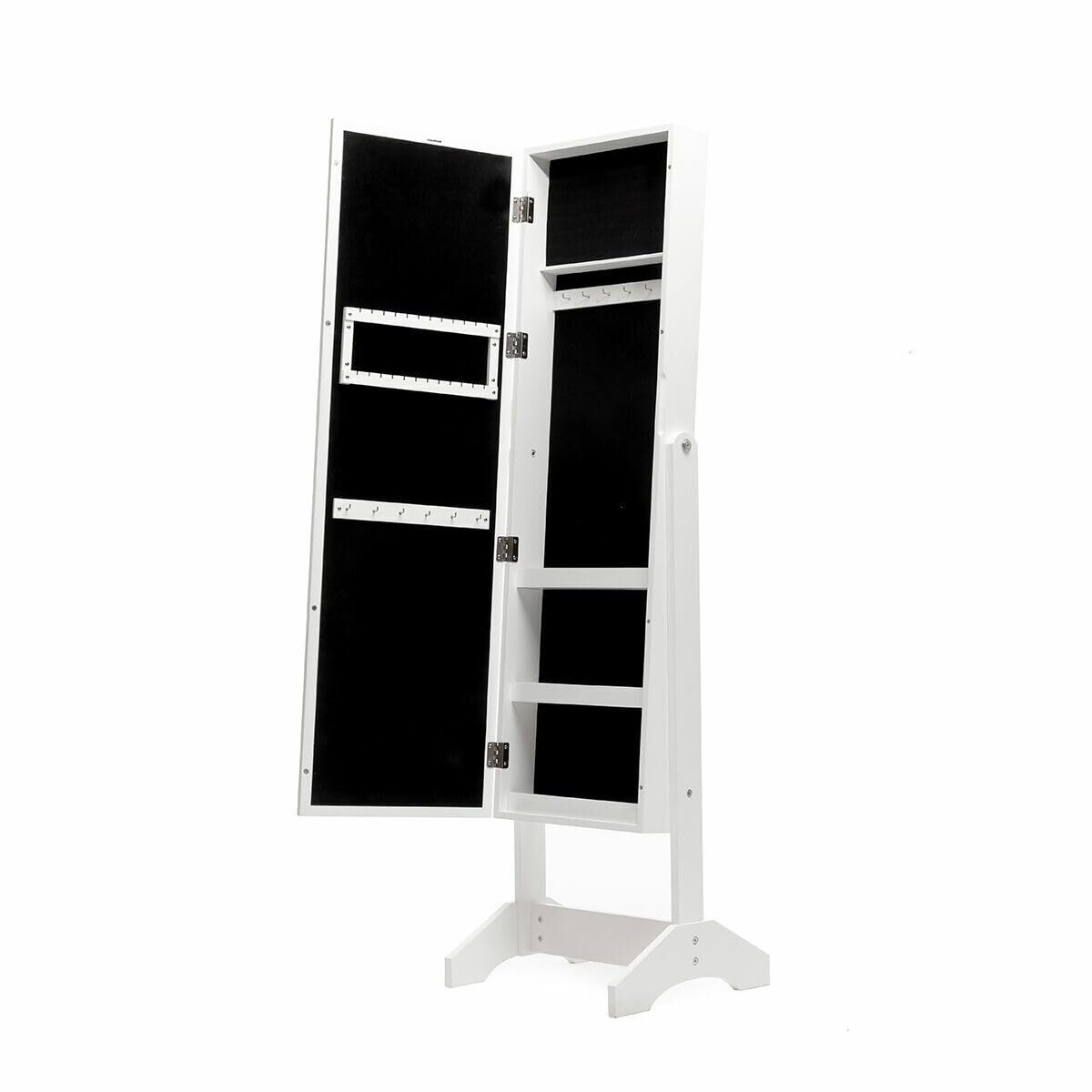 Espelho com Guarda-joias de Pé com LED InnovaGoods Branco Madeira Plástico (Recondicionado A)