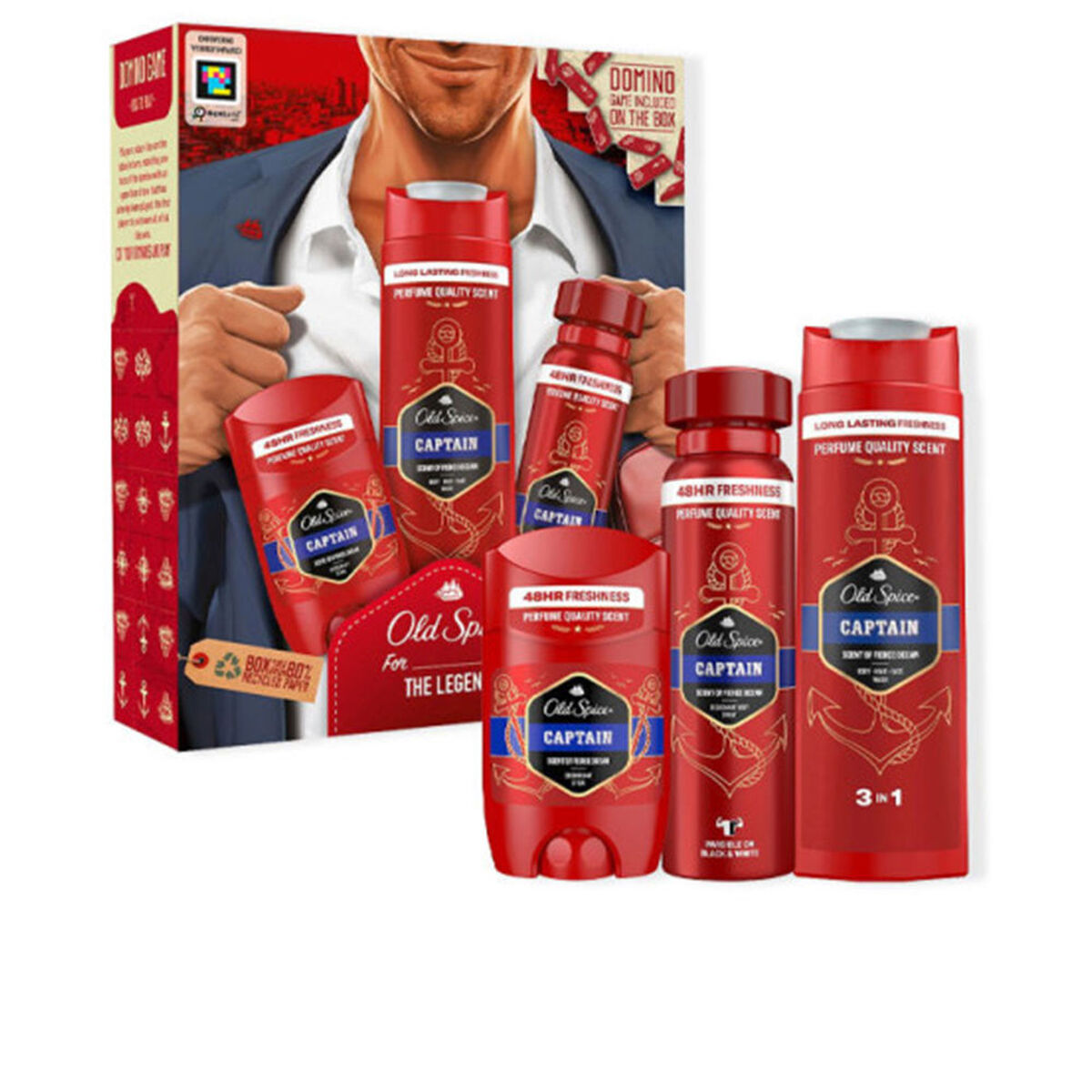 Conjunto de Cuidado Pessoal para Homem Old Spice OLD SPICE CAPTAIN 3 Peças