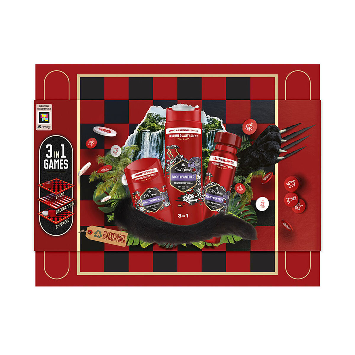 Conjunto de Cuidado Pessoal para Homem Old Spice OLD SPICE NIGHT PANTHER 3 Peças