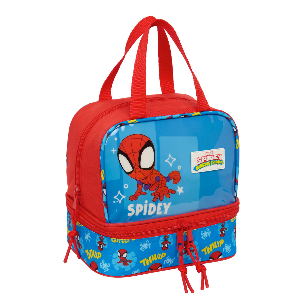 Lancheira Spider-Man Azul Vermelho 20 x 20 x 15 cm