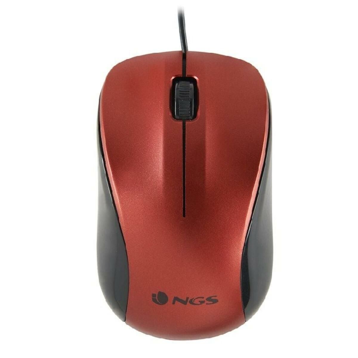 Rato Ótico NGS CREW Vermelho 1200 DPI