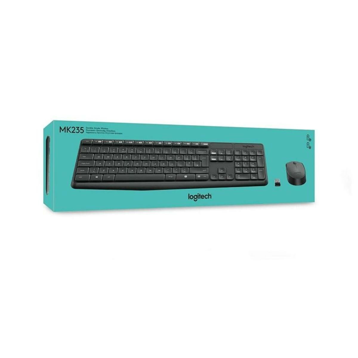 Teclado e Rato sem Fios Logitech 920-007919 Preto Cinzento Qwerty espanhol