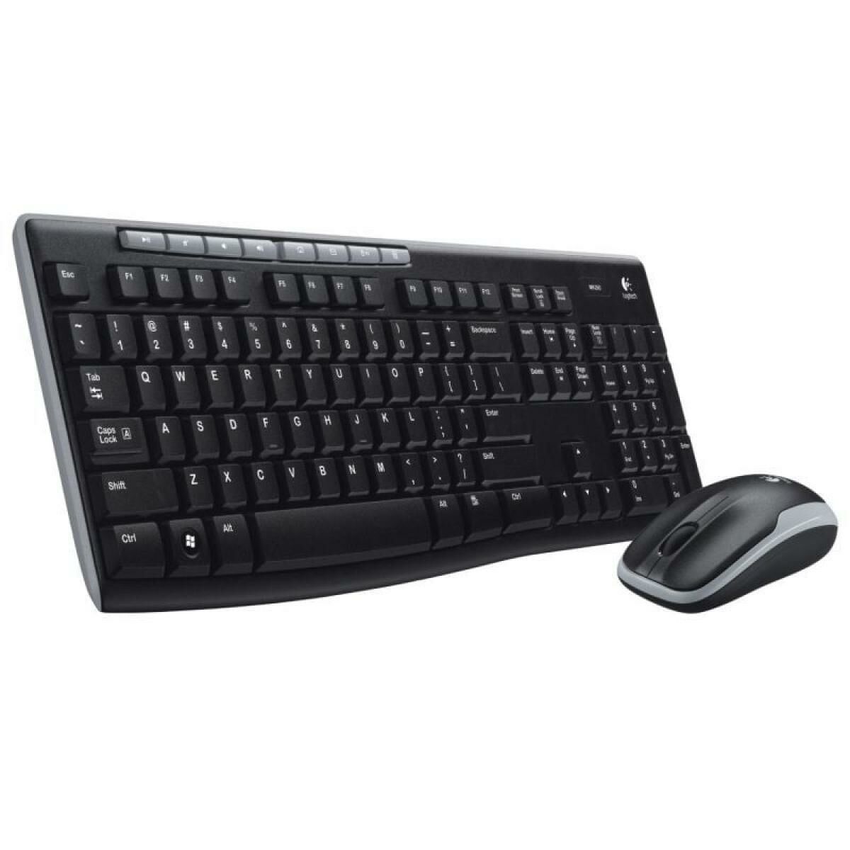 Teclado e rato óticos Logitech MK270 Preto Qwerty espanhol QWERTY