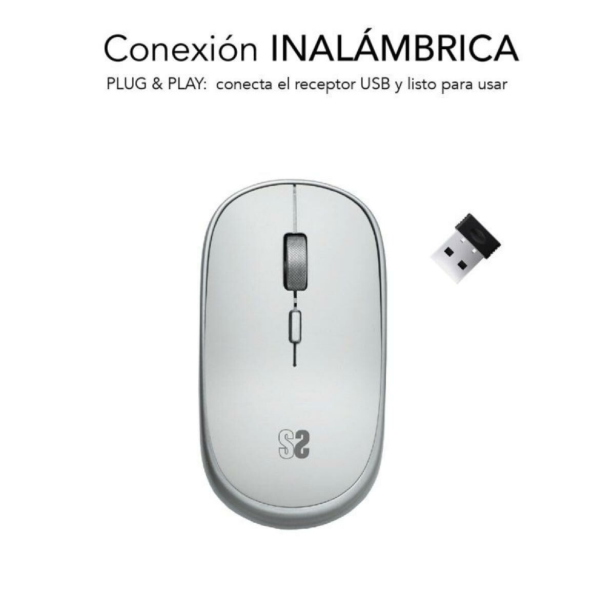 Mini rato ótico Subblim SUBMO-RFM0001 Prateado 1600 dpi