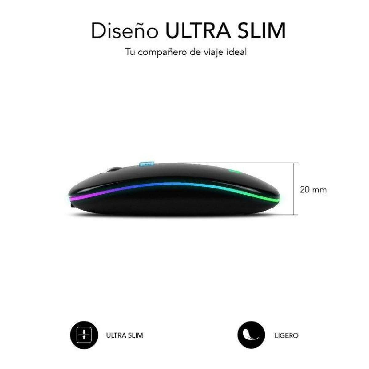Rato Subblim SUBMO-LDFLAT1 1600 dpi Preto