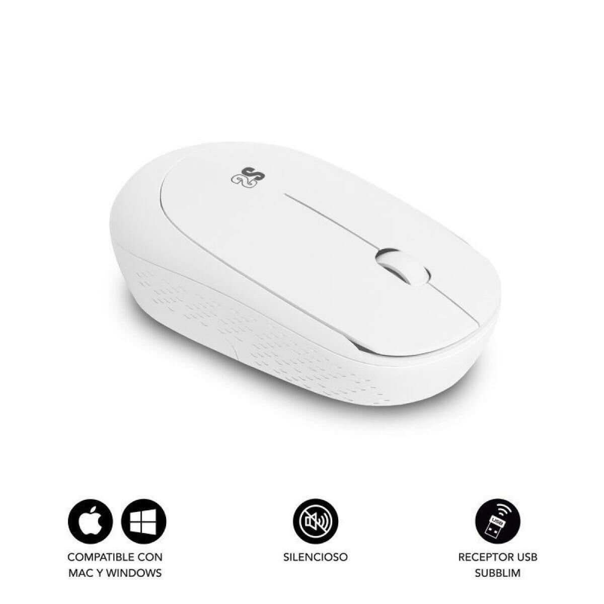 Rato Subblim SUBMO-B2SW011 Branco 1200 DPI