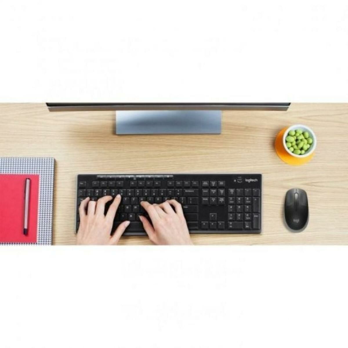Rato sem Fios Ótico Logitech M190 Cinzento 1000 dpi