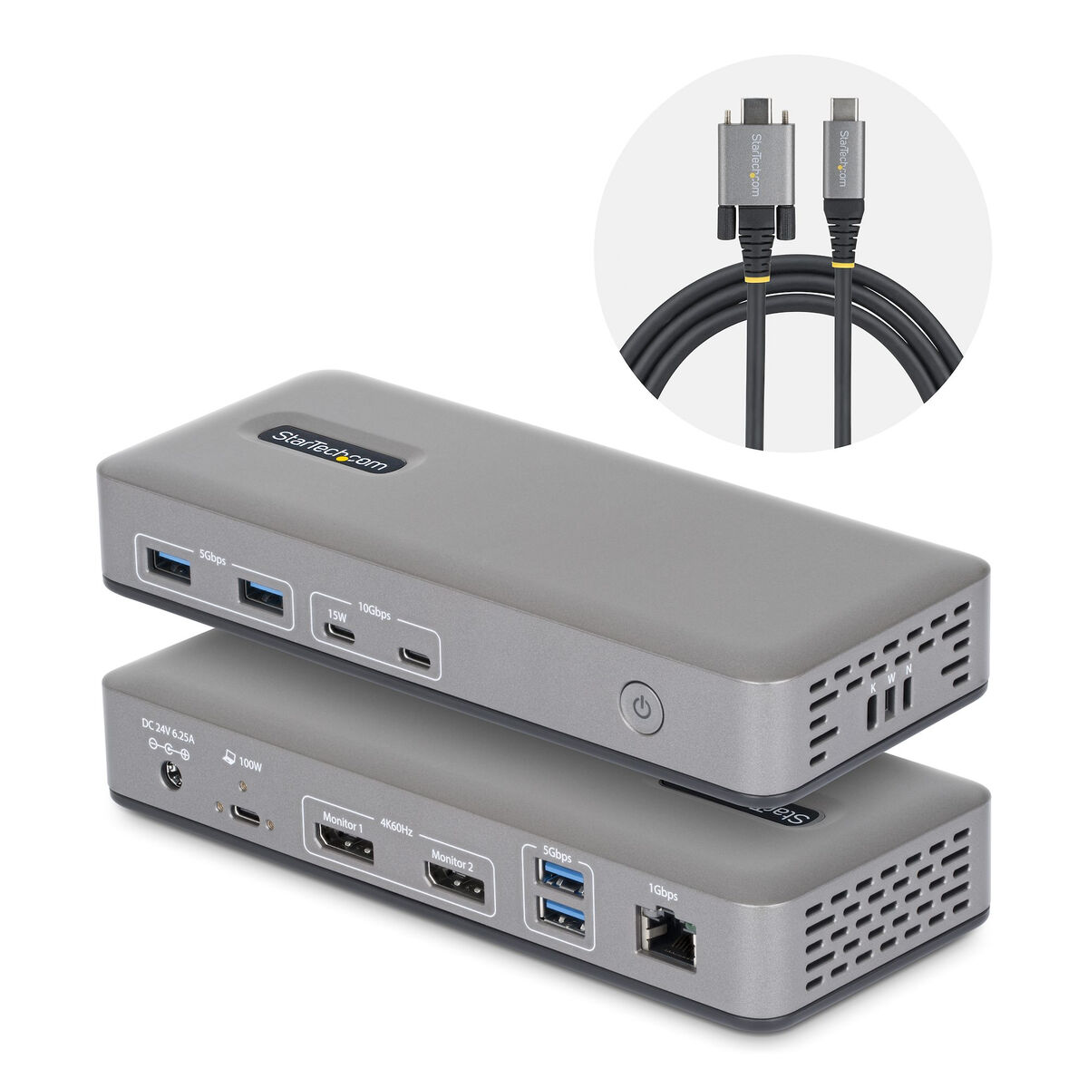 Hub USB Startech 201UE-USBC-DOCK Cinzento