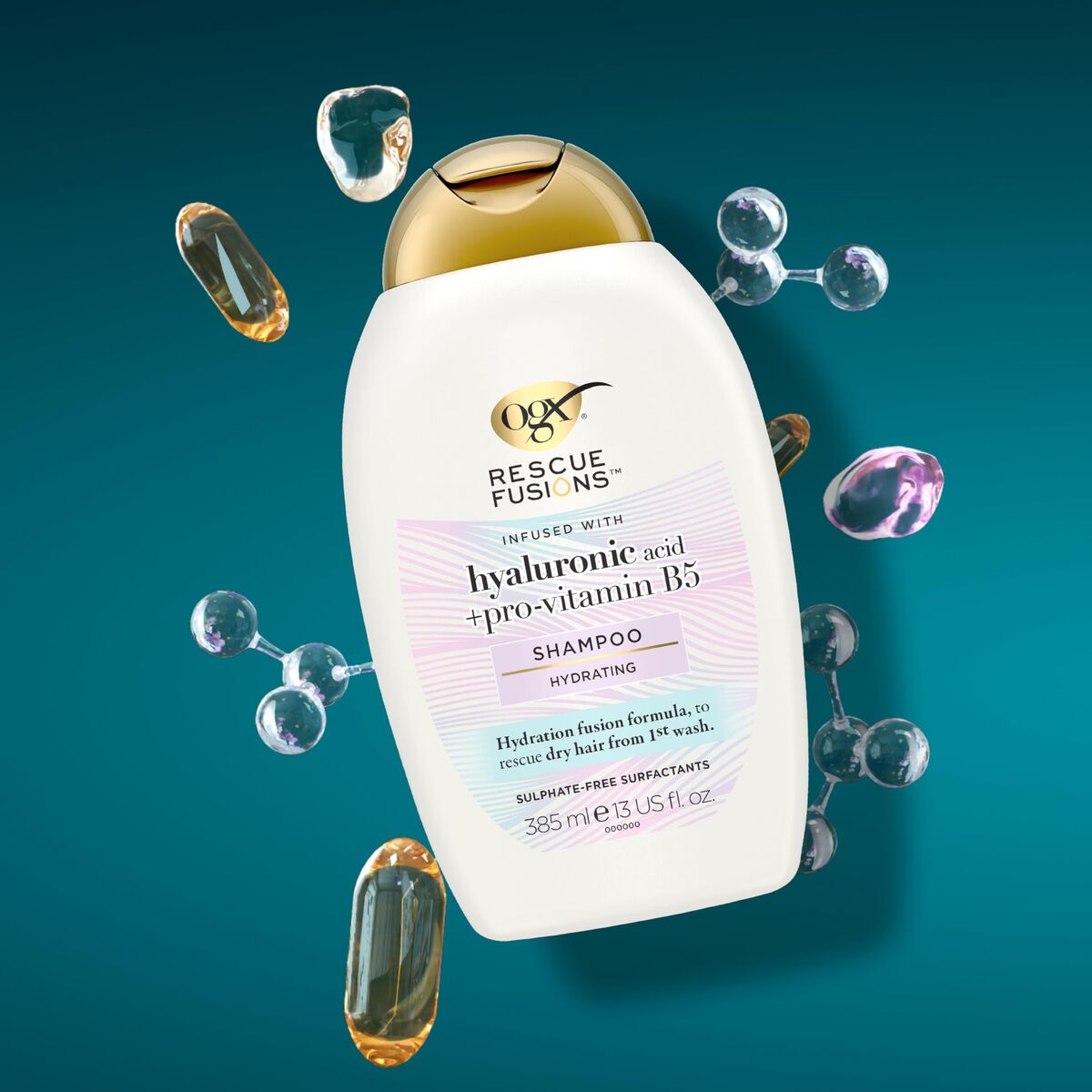 Champô OGX HYALURONIC & PRO-VITAMIN B5 385 ml