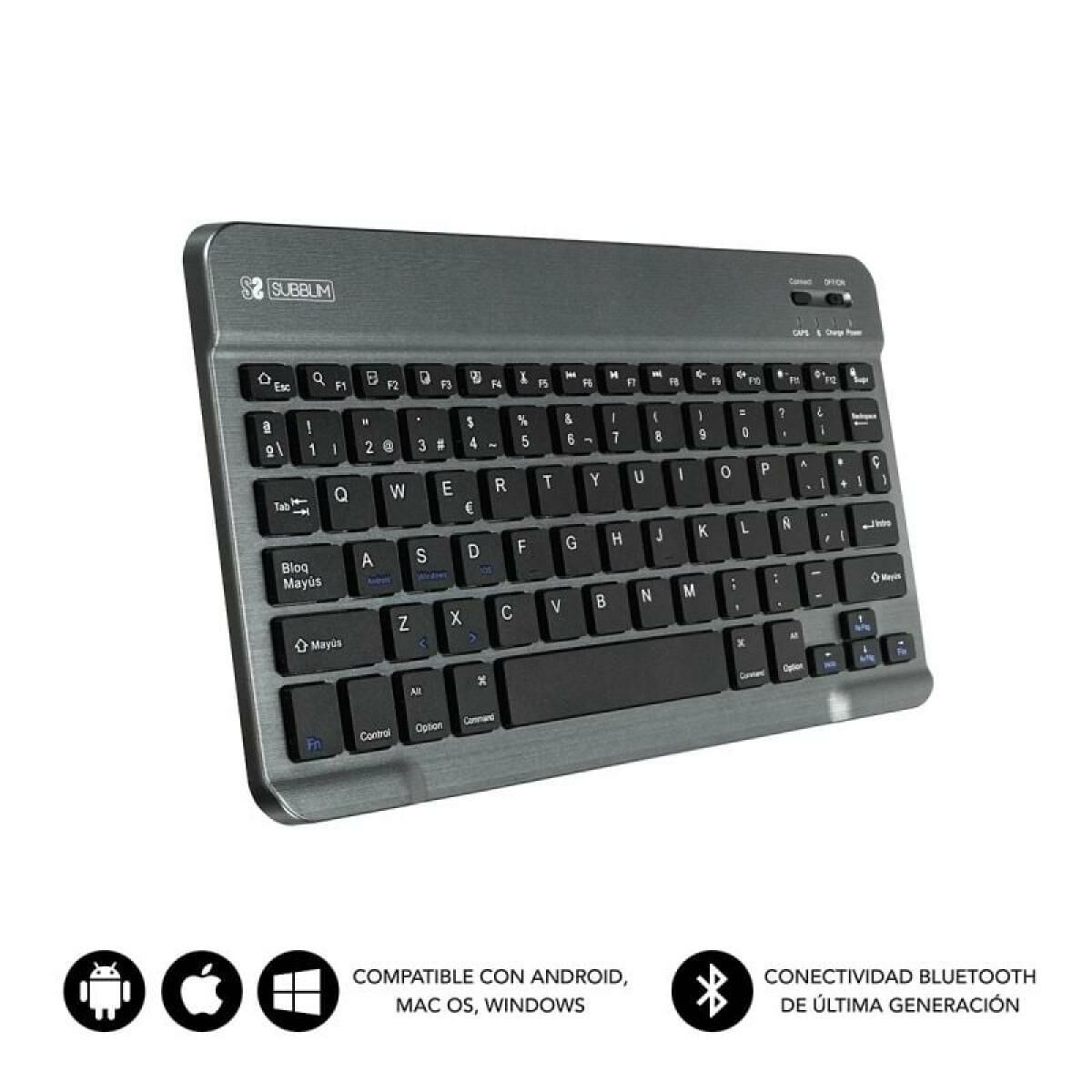 Teclado Subblim SUB-KBT-SM0002 Cinzento Qwerty espanhol