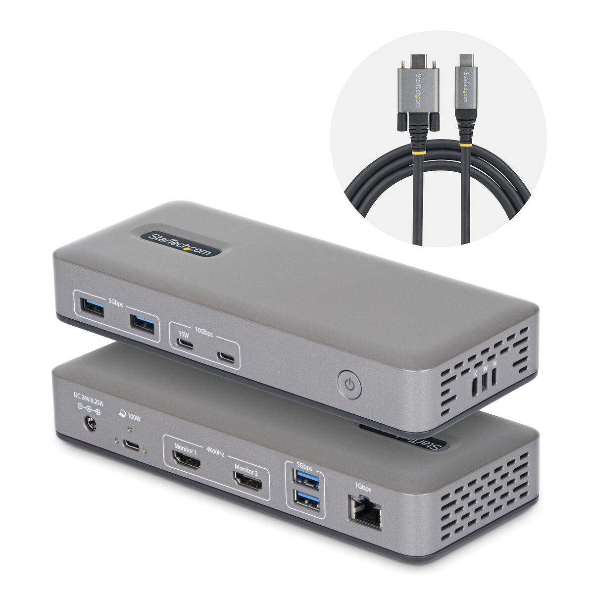 Hub USB Startech 196UE-USBC-DOCK Cinzento