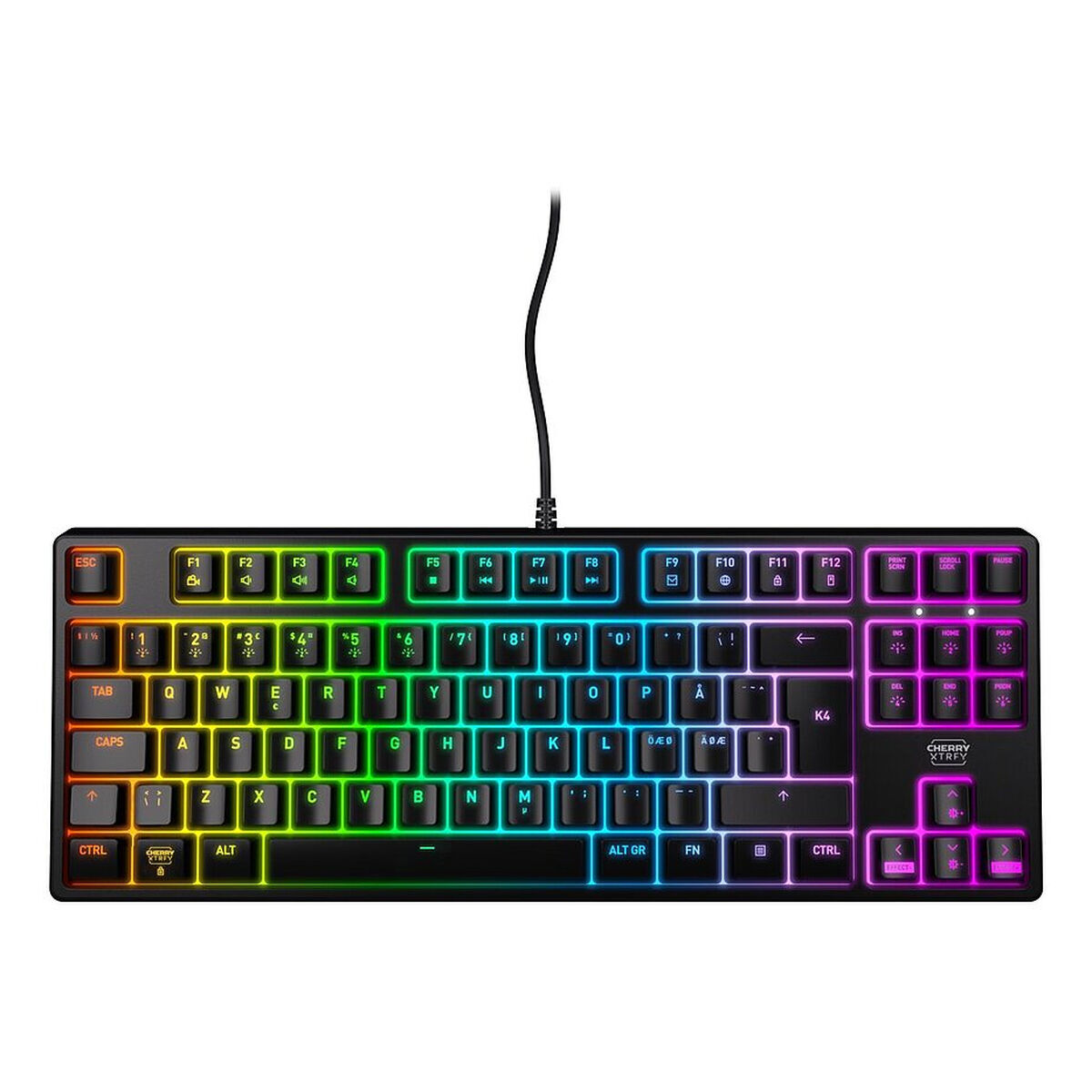Teclado Cherry CX-K4V2-RGB-TKL-R-ES Preto Espanhol QWERTY