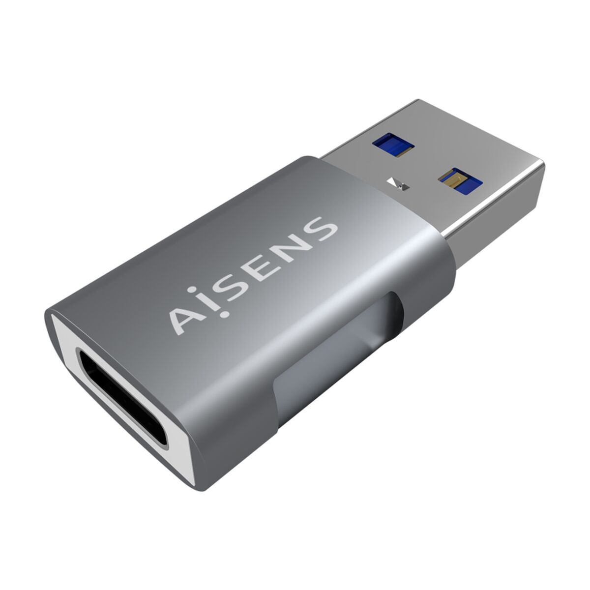 Adaptador USB para USB-C Aisens A108-0655 Cinzento