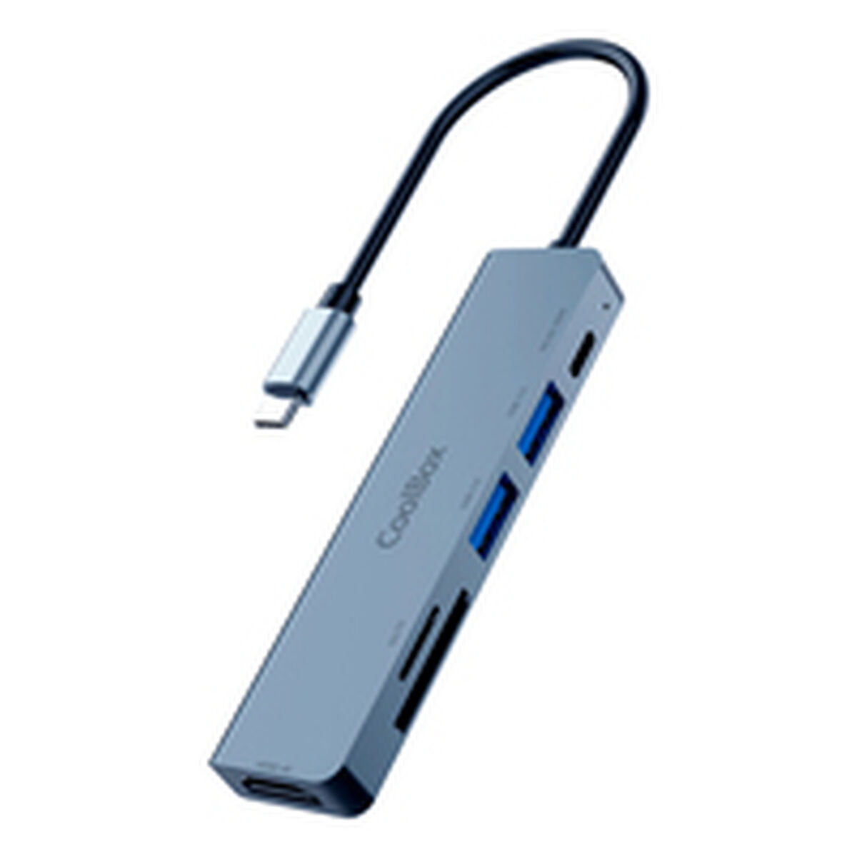 Hub USB CoolBox COO-DOCK-C-61 Cinzento 100 W