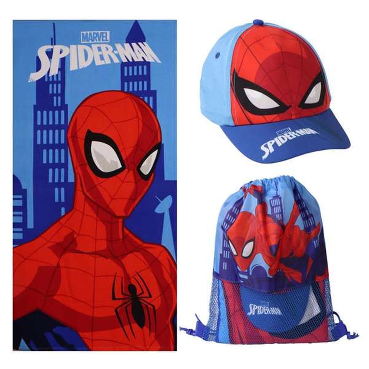 Toalha de Praia Spider-Man Azul 70 x 140 cm