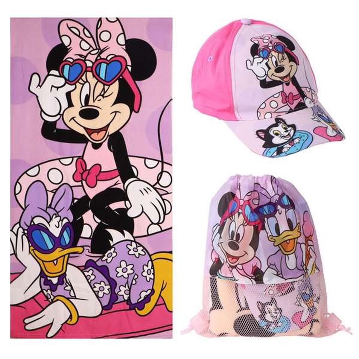 Toalha de Praia Minnie Mouse Cor de Rosa 70 x 140 cm