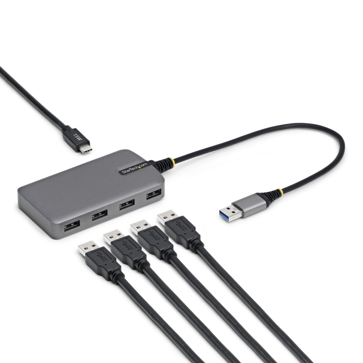 Hub USB Startech 5G4AC-USB-A-HUB Cinzento
