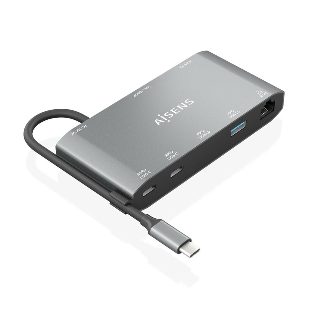 Dockstation Aisens ASUC-8P010-GR Cinzento