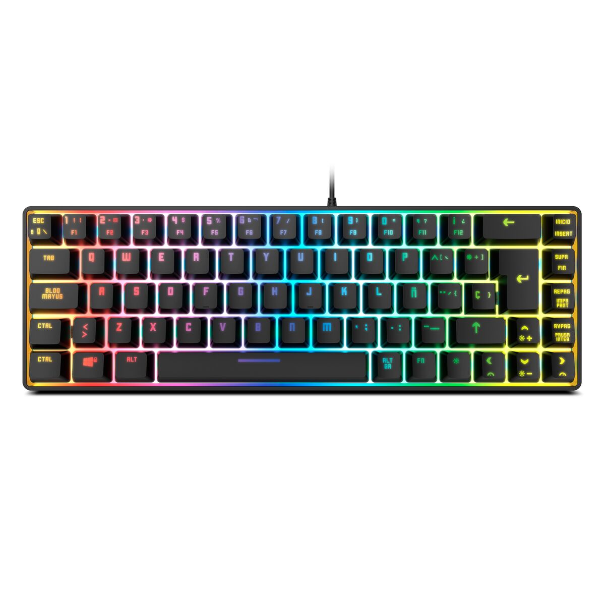 Teclado e Rato para Vídeojogos Krom NXKROMKALISTASP Qwerty espanhol Preto