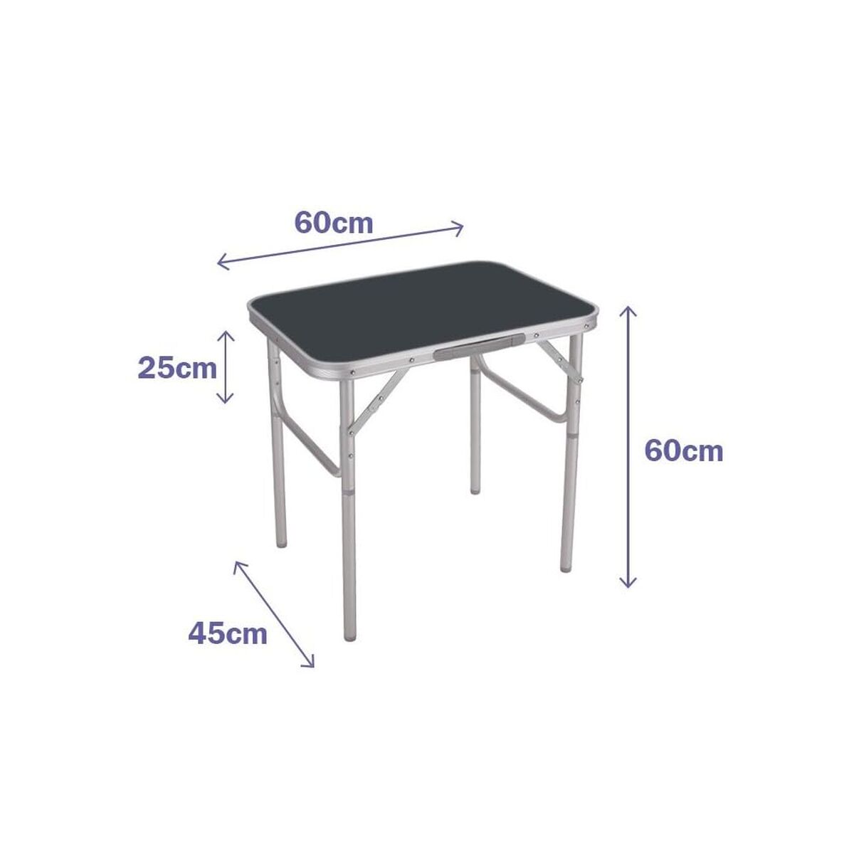 Mesa Dobrável Marbueno Cinzento 60 x 60 x 45 cm
