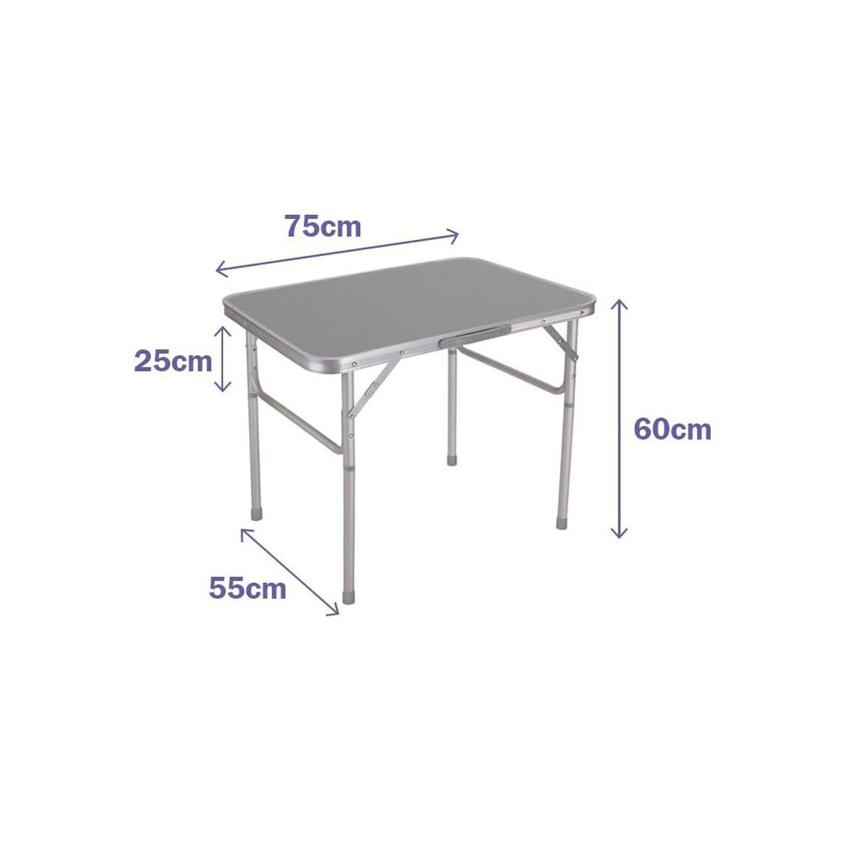 Mesa Dobrável Marbueno Cinzento 75 x 60 x 55 cm