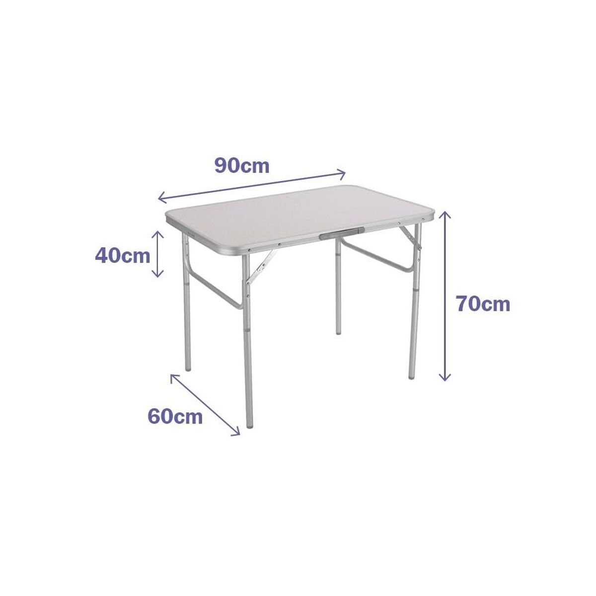 Mesa Dobrável Marbueno Branco 90 x 70 x 60 cm