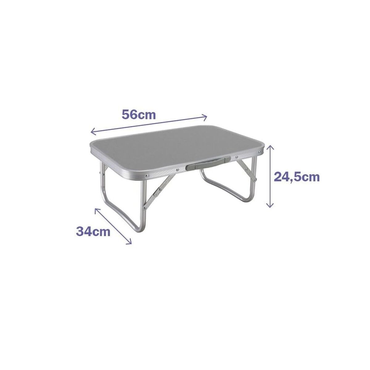 Mesa Dobrável Marbueno Cinzento 56 x 24 x 34 cm