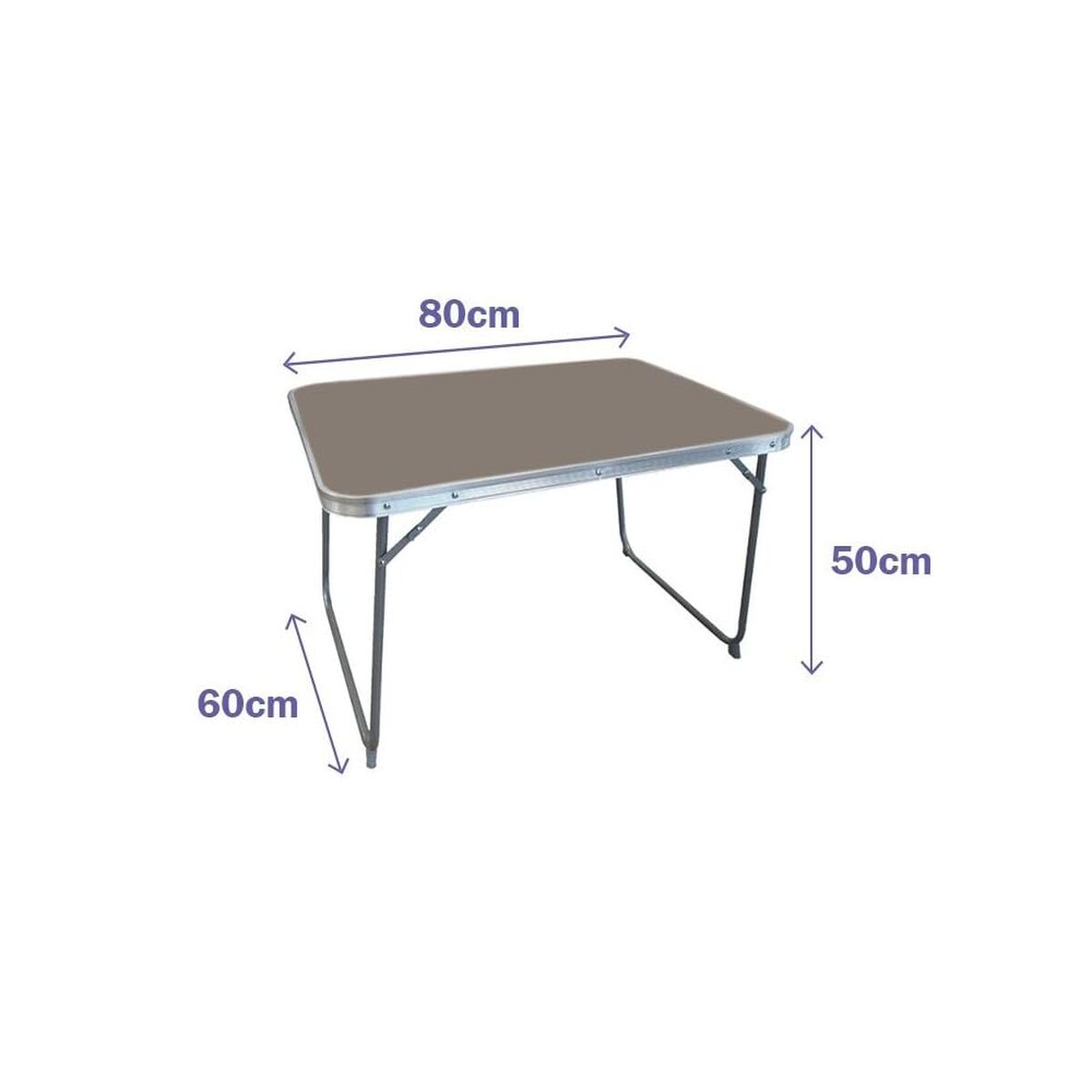 Mesa Dobrável Marbueno 80 x 70 x 60 cm Cinzento