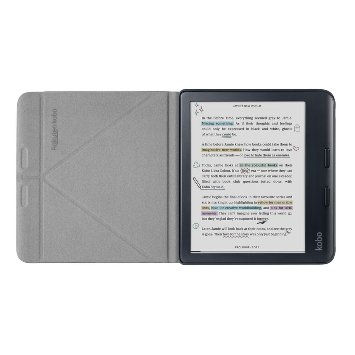 Estojo para eBook Rakuten N428-AC-BK-E-PU Preto 7"
