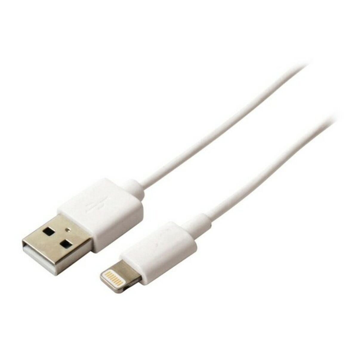 Cabo USB para Lightning Contact L0914CU01 Branco Preto
