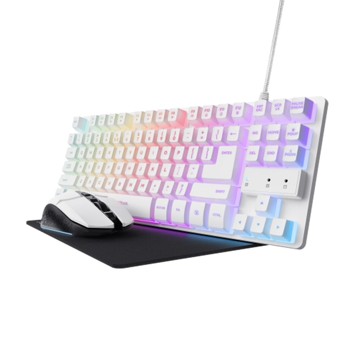 Teclado e Rato para Vídeojogos Trust 25233 GXT794W Multicolor QWERTY