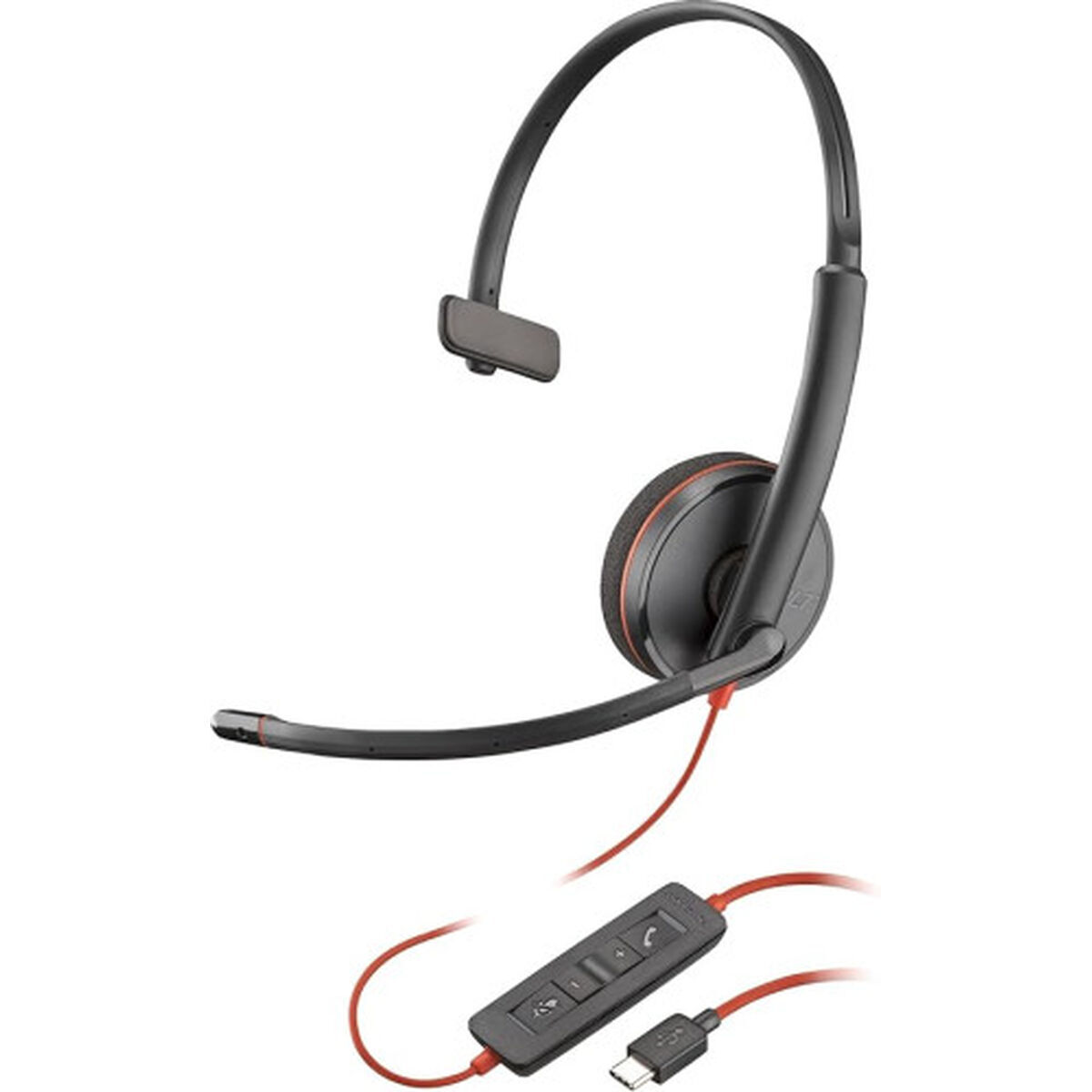 Auriculares com microfone Poly 8X214A6 Preto