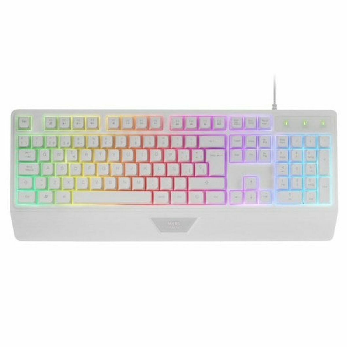 Rato Gaming Mars Gaming MK124WES Branco Qwerty espanhol