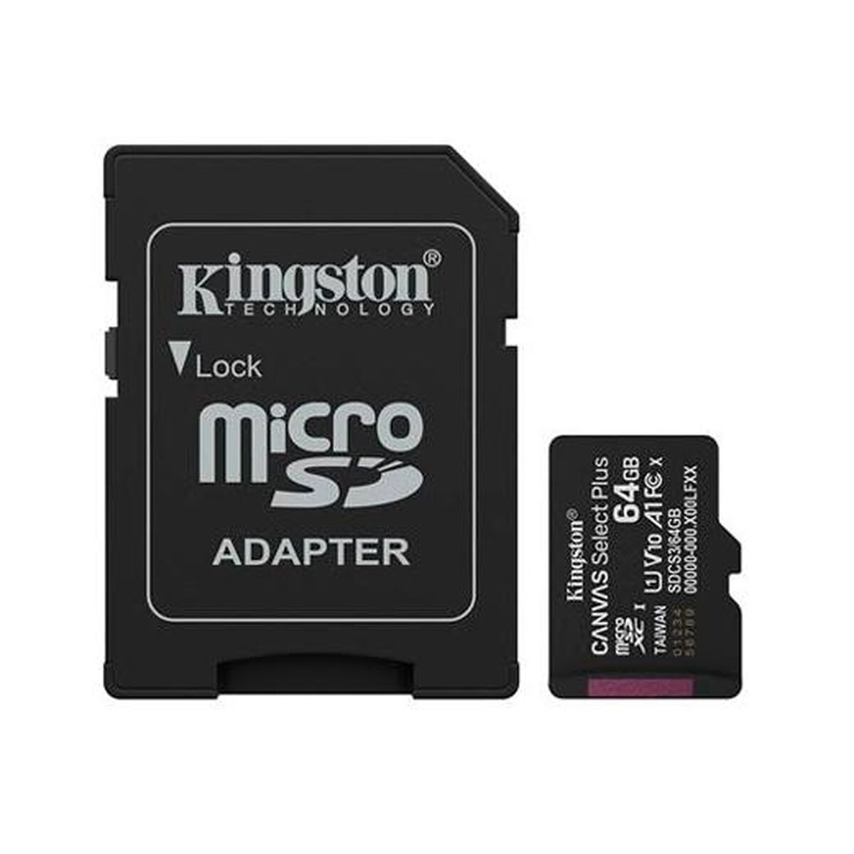 Cartão de Memória Micro SD com Adaptador Kingston SDCS3/64GB 64