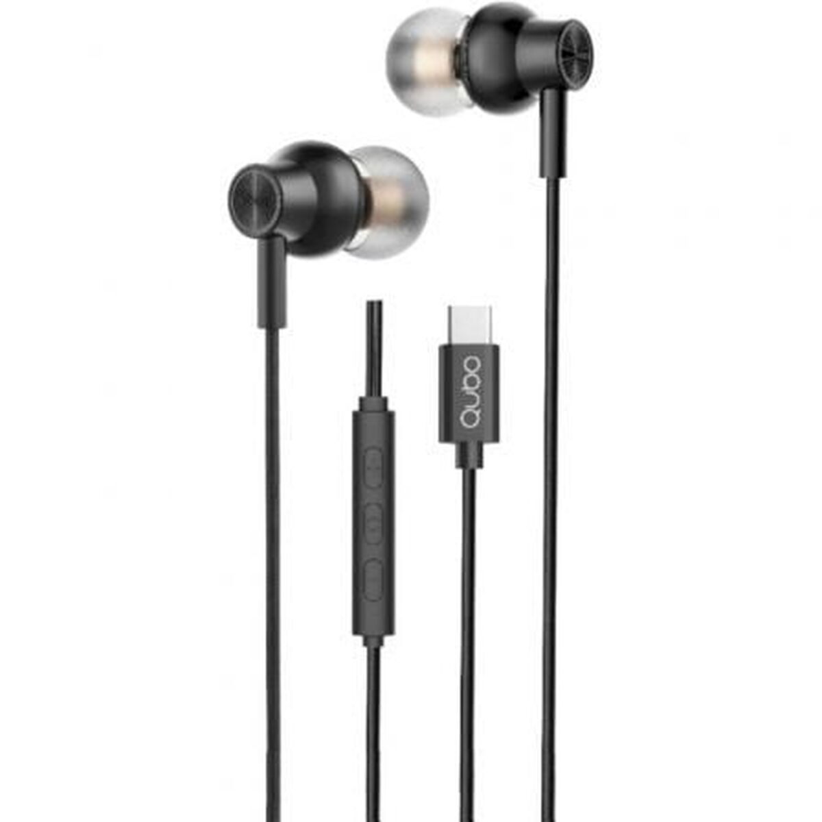 Auriculares Qubo AU-300C BK Preto
