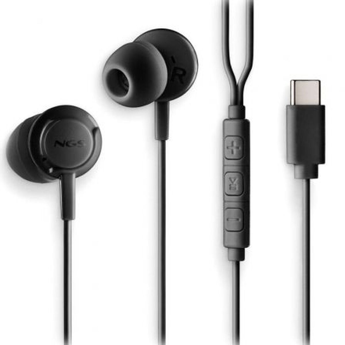 Auriculares NGS CROSSSTEPBLACK Preto