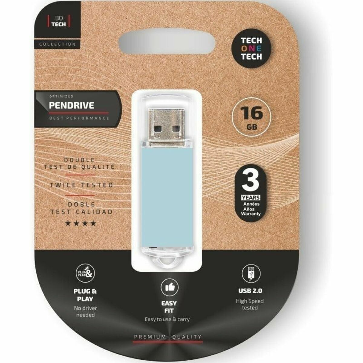Pendrive Tech One Tech TEC3010-16 Azul 16