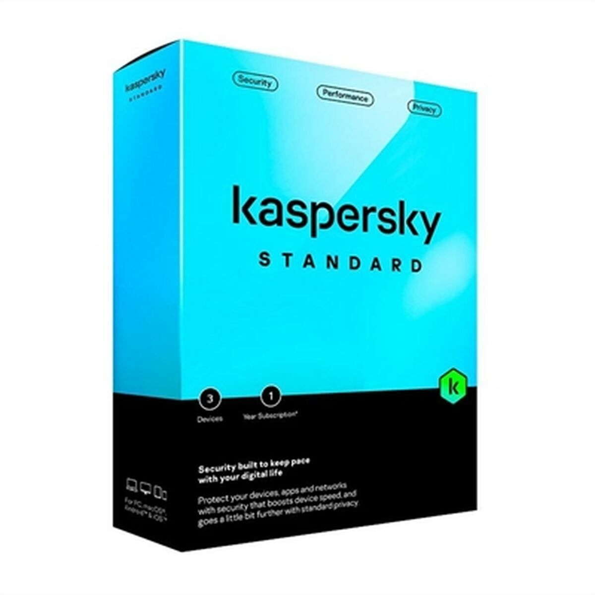 Software de Gestão Kaspersky Standard 3 Dispositivos Caja 1 año ESP