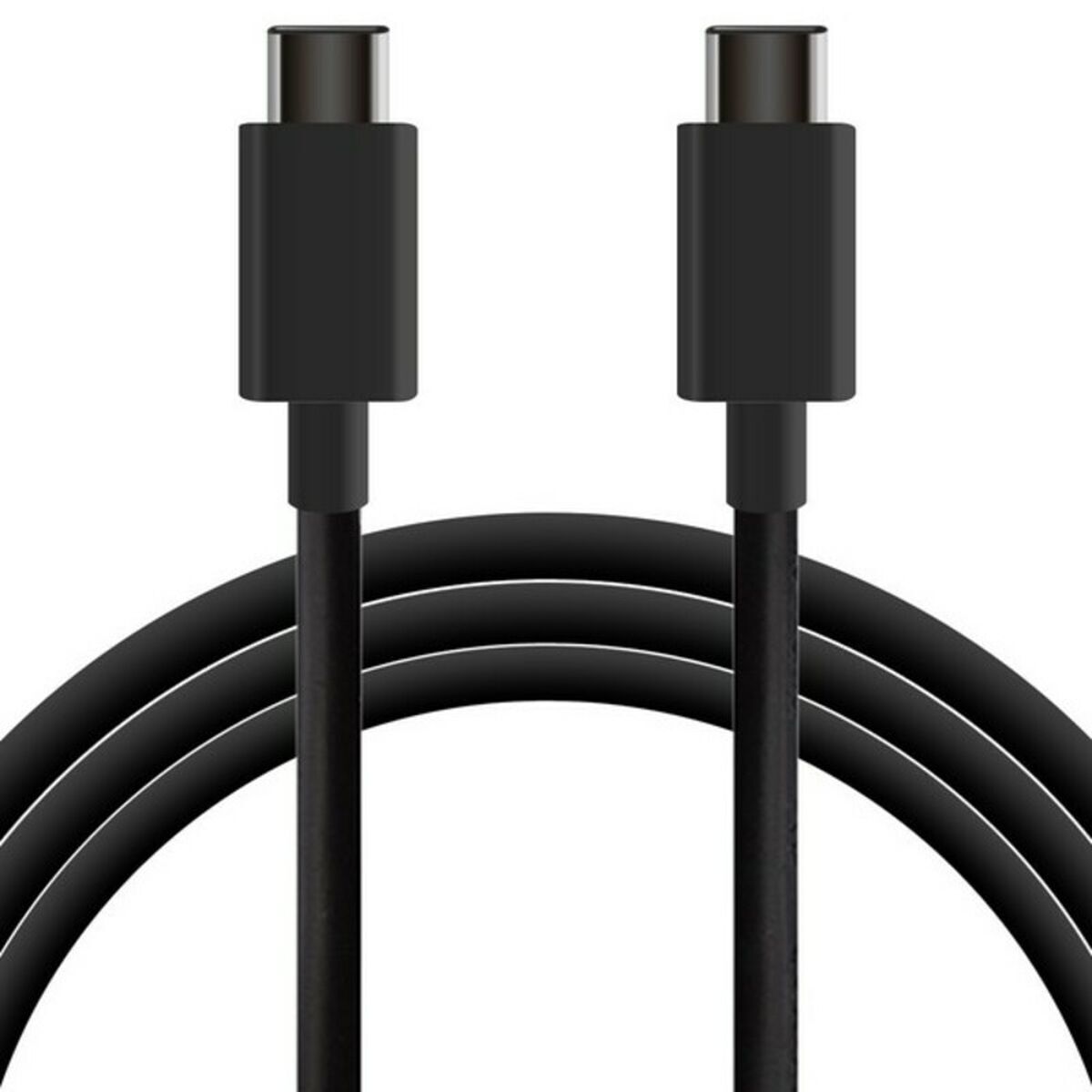 Cabo USB-C para USB-C KSIX BXCUC01 Preto 1 m