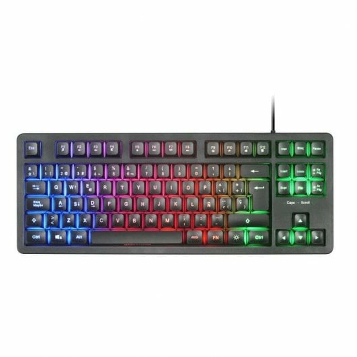 Teclado Mars Gaming MK023ES Preto Qwerty espanhol