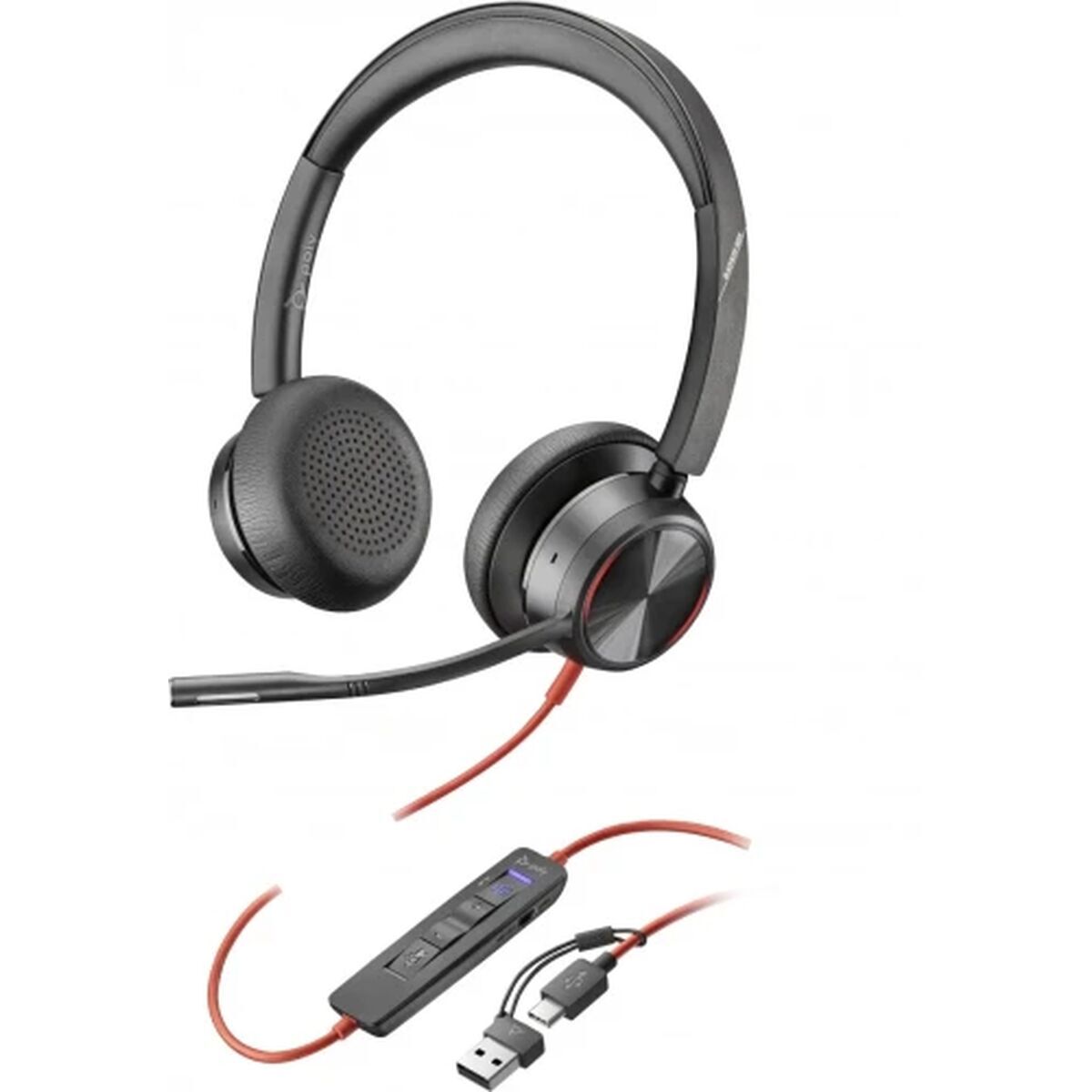 Auriculares com microfone Poly 8X225AA Preto
