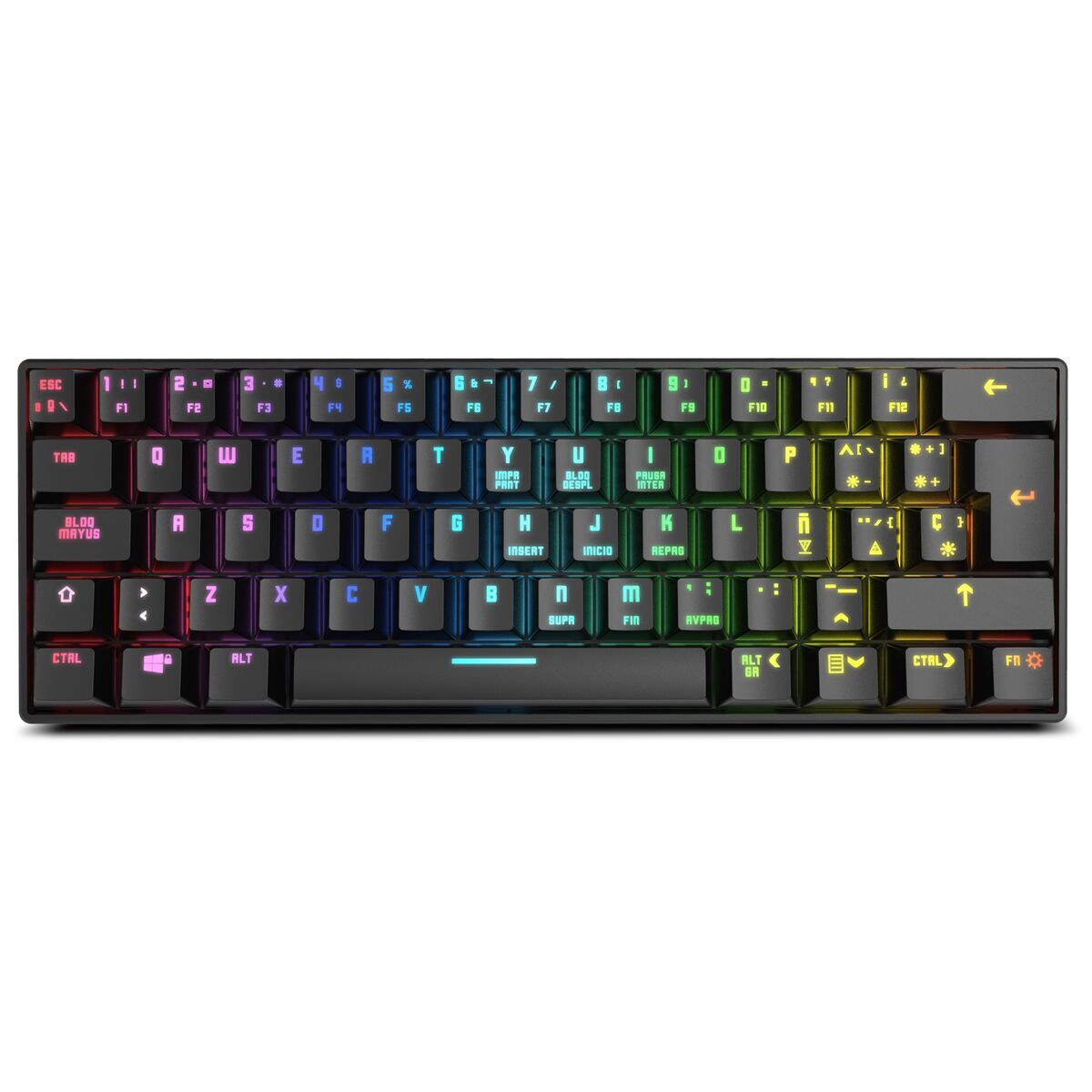 Teclado Krom Kluster Preto RGB